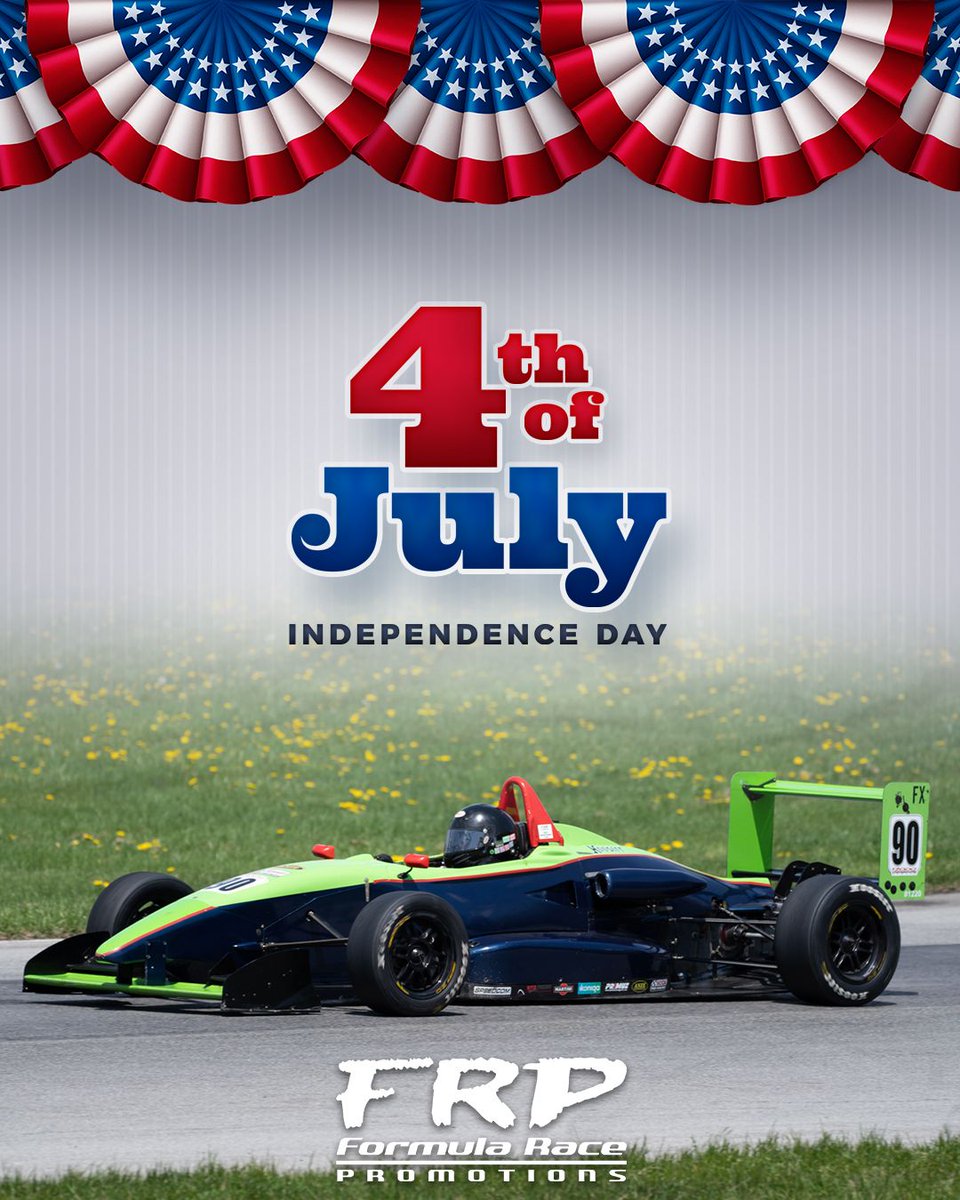 FormulaRaceProm's tweet photo. Happy Fourth of July from the FRP Family!
*
*
#FRP / #FormulaRacePromotions
*
*
*
#formulaatlantic #formula1000 #formula2000 #formula1600 #f1000 #F2000 #F1600 #motorsports #sccaproracing #sccapro #racing https://t.co/DQaJtR0Tl4