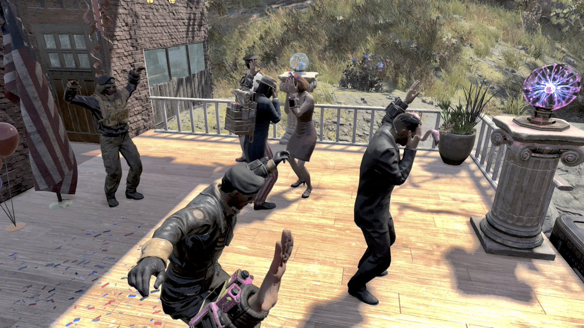 A big thank you to the <a href="/SomoCommunity/">SOMOCommunityTimes</a> for the awesome fireworks and Squad Sigma appreciation party and after party!! had an absolute blast hanging out with everyone. #Fallout76 #Fallout #Xbox #XboxGamePass sorry if i didn’t tag you 🙂