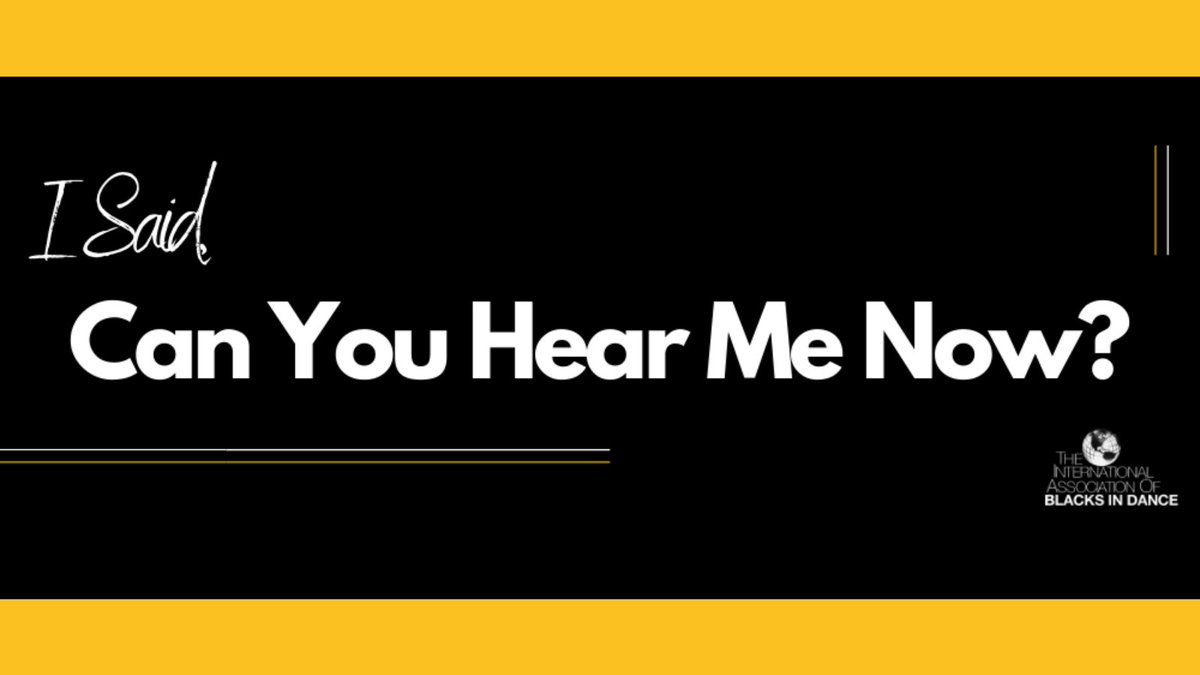 #ICYMI Read the "I Said, Can You Hear Me Now?" letter by visiting bit.ly/IABDcyhmn.

#listen 
#dearwhitepeople 
#dancecommunity 
#BLACKjoy 
#yellow 
#BlackLivesMatter 
#BLM 
#letter 
#Black365