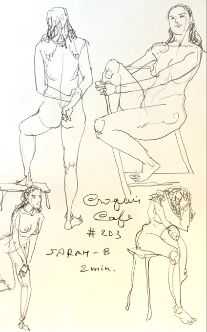 #croquiscafe 
203 Sarah-B
今日は選挙にいったよ。 