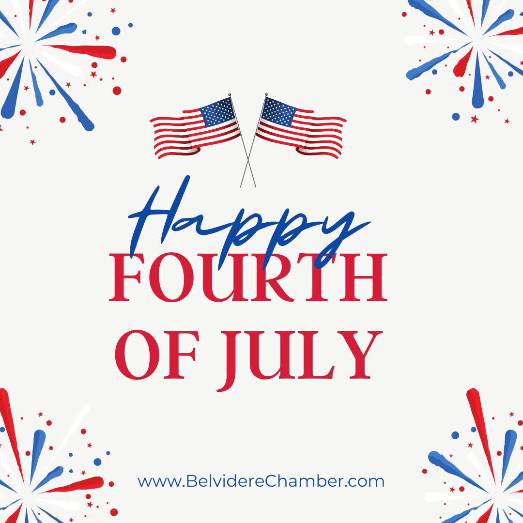 BelvChamber's tweet photo. Happy 4th of July
We wish you a joyful and safe celebration of this remarkable day in our nation's history. https://t.co/QiFHbLucjW