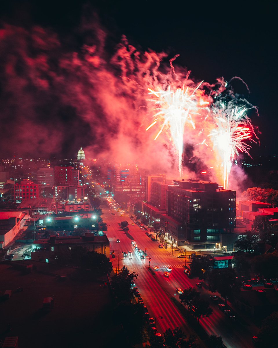 TheSamLi's tweet photo. Happy Independence Day! Caught the fireworks over Breese Stevens last night in Madison. https://t.co/qo1qUsdmAY