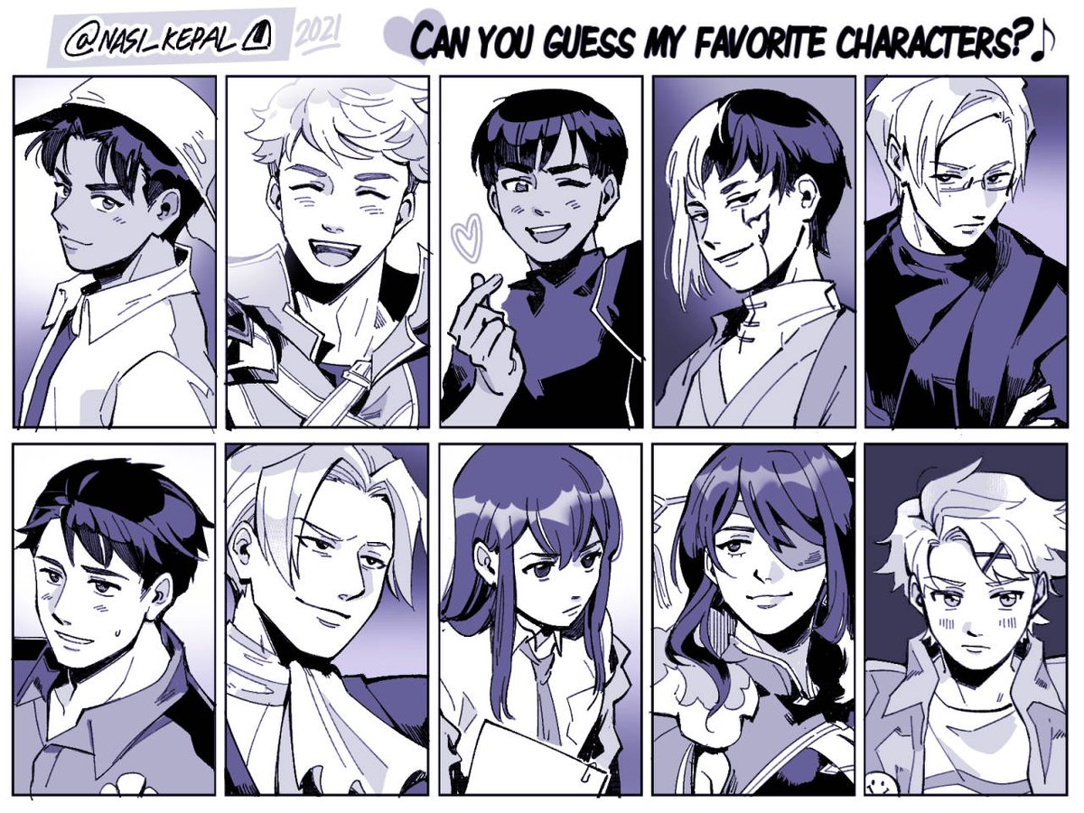 my 2021 favourite characters meme~ whoop 🥳🥳🥳 
