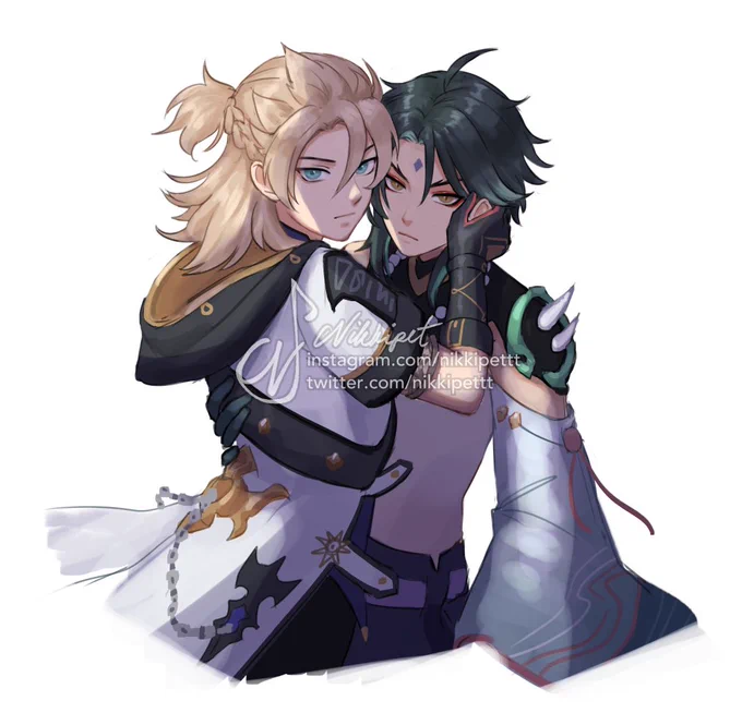 I took one good look at Xiao's and Albedo's summon screen and somehow ended up with this

#Xiao #Albedo #Xiaobedo #Albexiao #rkgk 