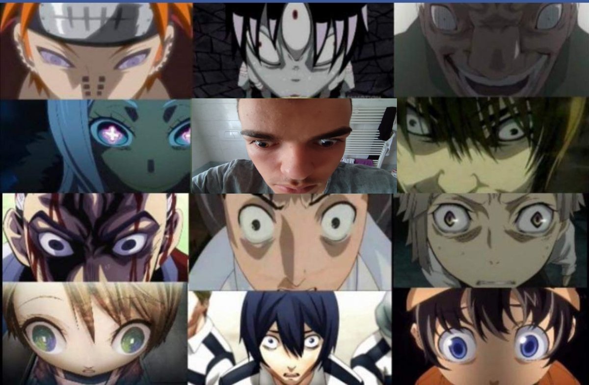 BakaItalianov2's tweet photo. Anime characters when they go insane https://t.co/ddPT1gX1K0