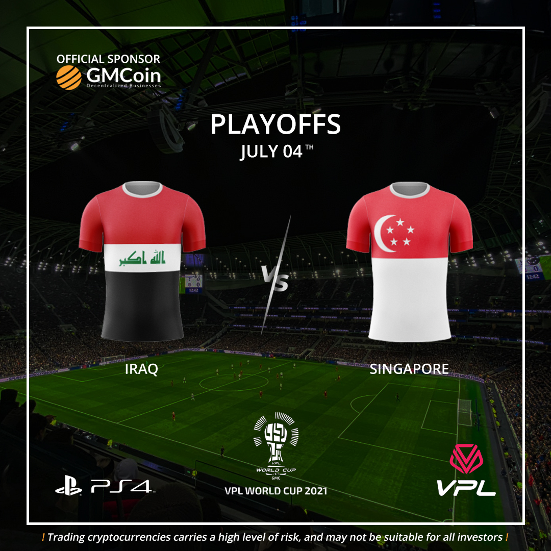 <a href="/VPLiraq/">VPL Iraq</a>  vs #Singapore
<a href="/vplglobal/">Virtualproleague</a> <a href="/coin_gm/">GMCoin</a>

$GMC $GMCoin #VPL #ProClubs #WorldCup2021 #11vs11 #eSports #PS4
🔸cutt.ly/2n1Qrbr 🔸