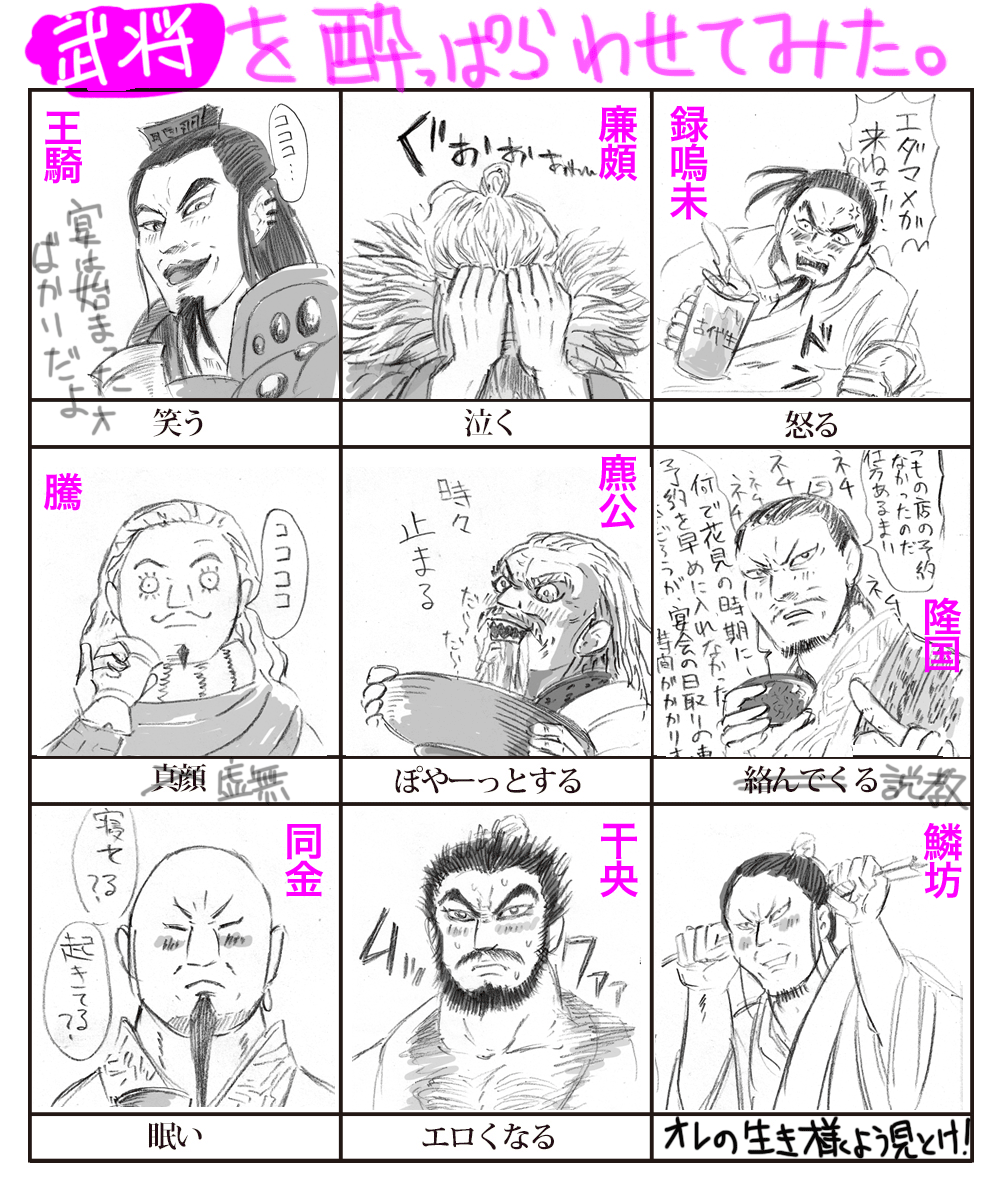 武将を酔っぱらわせてみたやつ(再録) 
