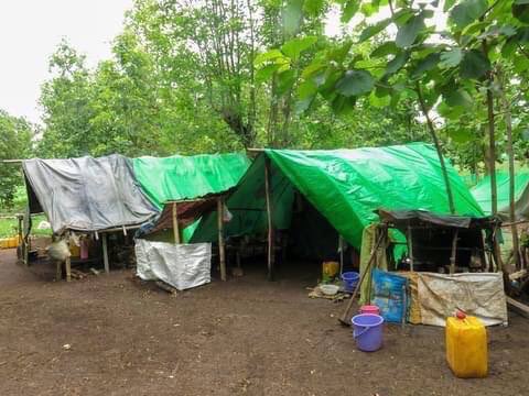 Photos of some refugees who have been living hardly in IDP camps in Demoso tsp, Kerreni (Kayah) state, because of SAC terrorists.   #WhatsHappeningInMyanmar #July4Coup