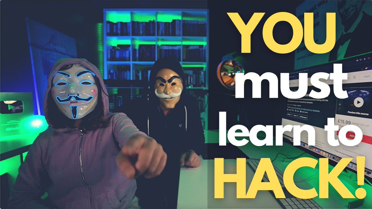 davidbombal's tweet image. You must learn how to hack! 

Be quick! Places are limited!

YouTube video: youtu.be/bkA8c3AdRkA

#hacking #python #wifi #ccna #cybersecurity #hacker  #kalilinux #redteam #infosec #udemy @kwallaceccie @udemy