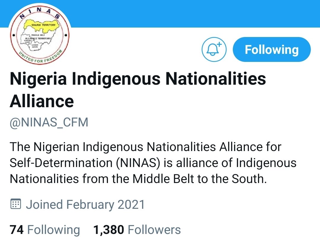 Join @NINAS_CFM 
Follow @NINAS_CFM 
Support @NINAS_CFM 

For freedom & self-determination for Southern Nigeria & Middlebelt.

#YorubaNationNow #BiafraNationNow #MiddleBeltAlliance pic.twitter.com/c1d0WT5urc