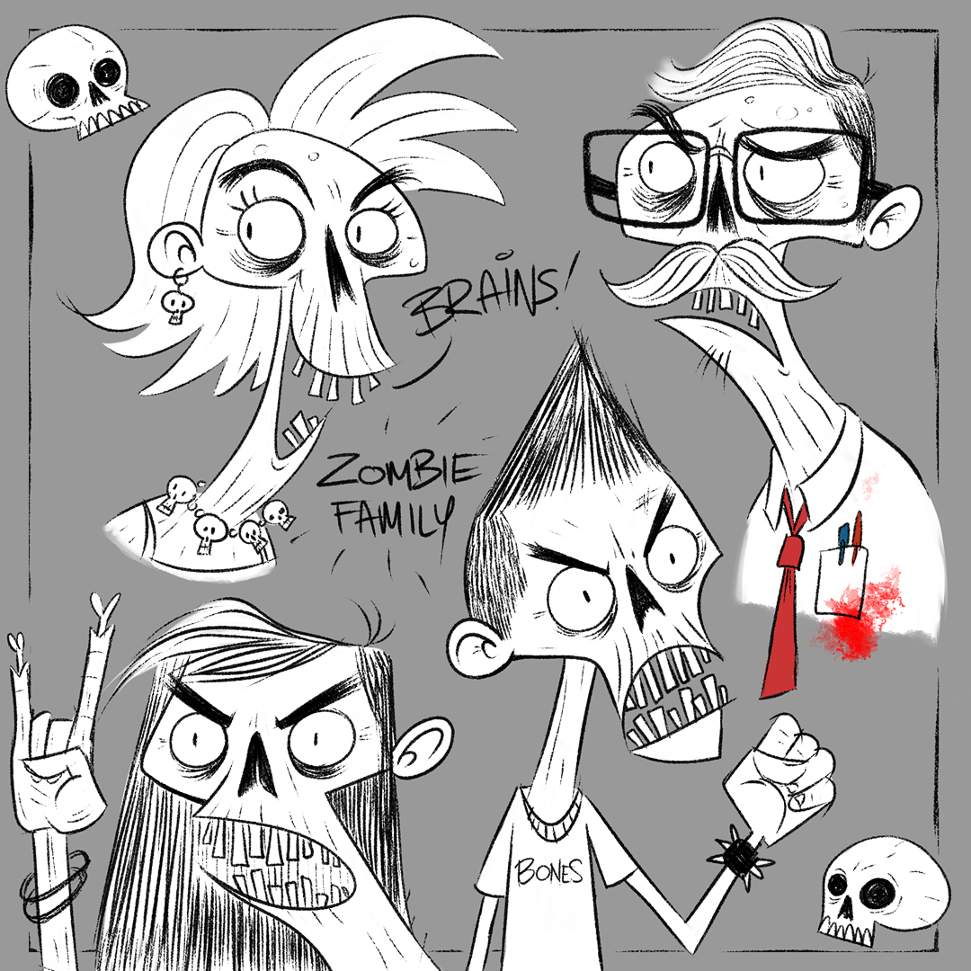 HadoLand's tweet photo. Doodled some zombies last night. https://t.co/J5TZ9KWfQK