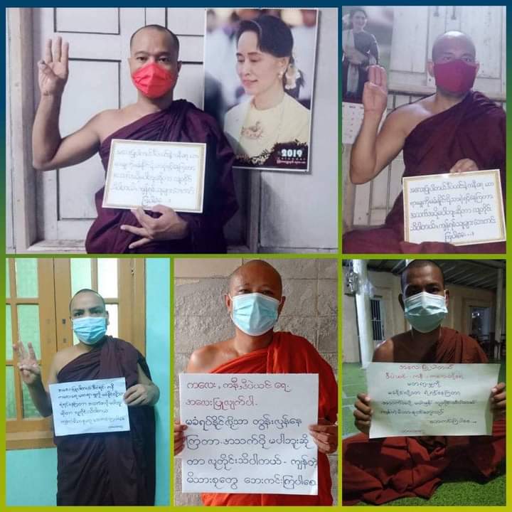 hmone_myu's tweet photo. Monks from Mandalay Sangha Union prayed to release of all detainees and free from all suffering of Myanmar people by reciting Buddha sermons.
#July4Coup
#WhatsHappeningInMyanmar https://t.co/ubv7LptsKr