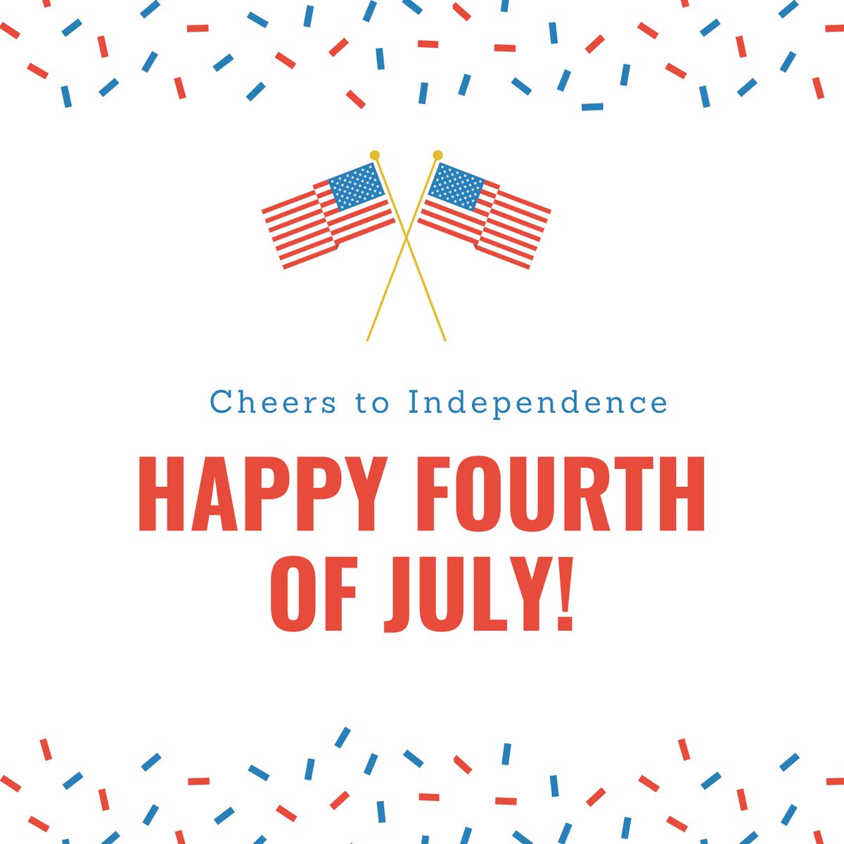 Cheers to Independence! 🎉Wishing everyone a safe and happy 4th of July 🇺🇸🎇