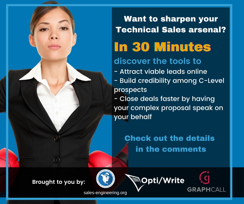 NAASE___'s tweet photo. Great tips for those in technical sales:  join us July 13, at free Forum:
https://t.co/CYqSgJLqRv

#presales #salesengineer https://t.co/0kU2hio96k