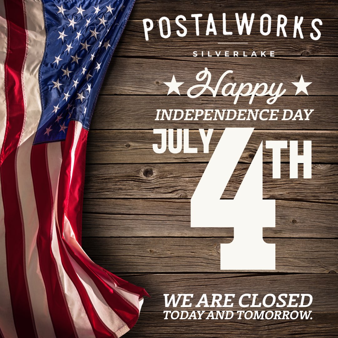 PostalWorksSL's tweet photo. Wishing everyone a safe holiday. 

We are closed today and tomorrow, but will be back to normal business hours on Tuesday. 

Happy 4th of July! 🇺🇸 https://t.co/WgVzkclsaa