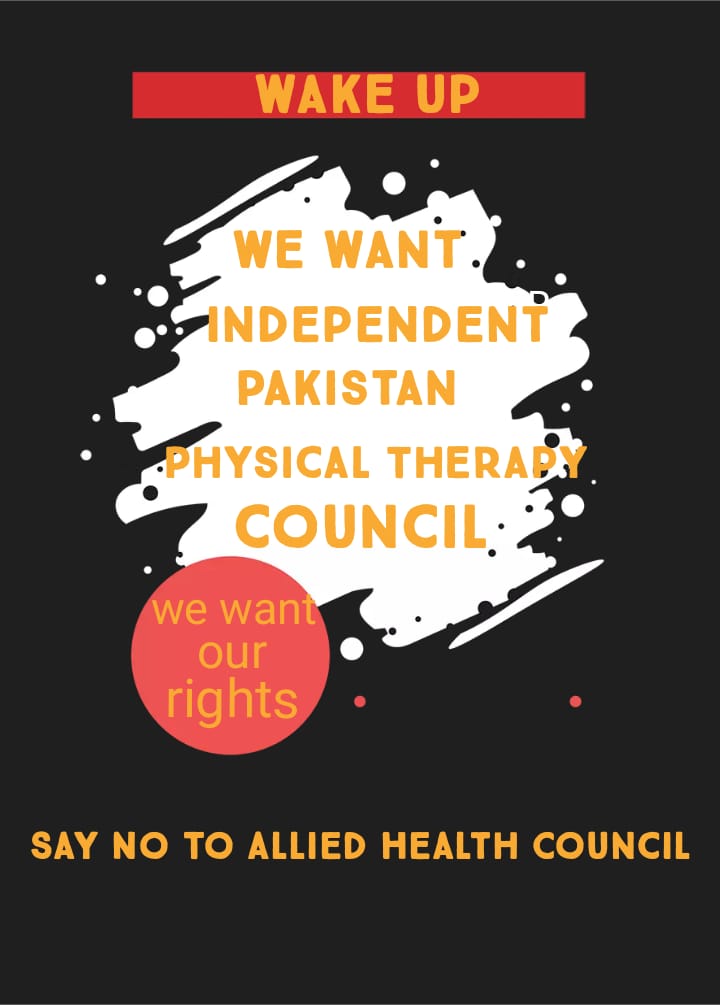 IqRaAmAn14's tweet photo. Say No To Allied Health Council 
We want independent council
#justiceforphysiocomunity
#westandwithphysiotherapist
@ImranKhanPTI 
@UsmanAKBuzdar 
@DrMuradPTI 
@Shafqat_Mahmood 
@aymenzofficial 
@Fareeha83271526 
@Physio_Eman 
@SaherFatimah1 
@KhashiaJ https://t.co/wh0FeCSWQp