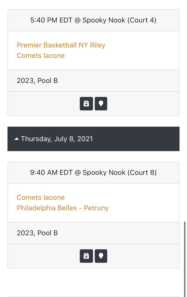Excited to be back with Comets Iacone 2023. Here is my schedule for this week at Spooky Nook! Check me and my team out! <a href="/CometsBallers/">Comets Basketball</a> 
<a href="/cwgalasso/">Coach Galasso</a> @CoachZiggySC <a href="/CoachCourtD/">Courtney Davidson</a>
