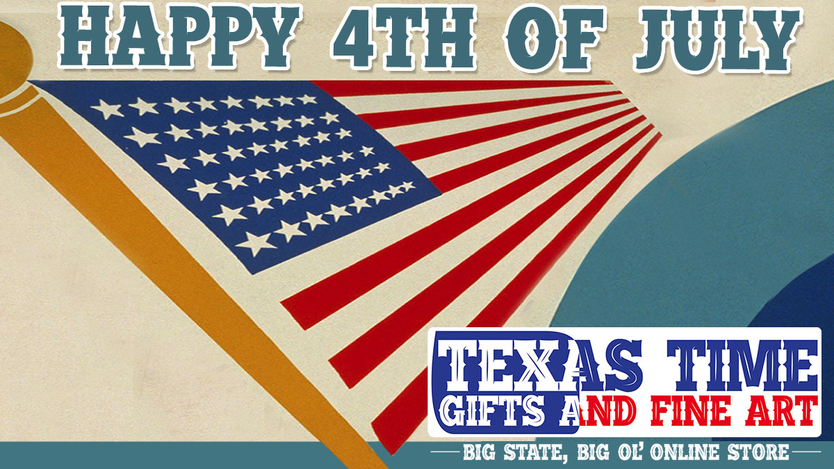 Texas_Time_GFA's tweet photo. #TexasTimeGiftsandFineArt wishes everyone a very happy + safe #FourthofJuly holiday.

The store will be taking a Twitter holiday of its own for a few weeks and will return bearing EXCITING news!

 #FourthofJuly2021 #4thofJuly #4thofJuly2021 #independenceday #independenceday2021 https://t.co/LmvTjTiB3X