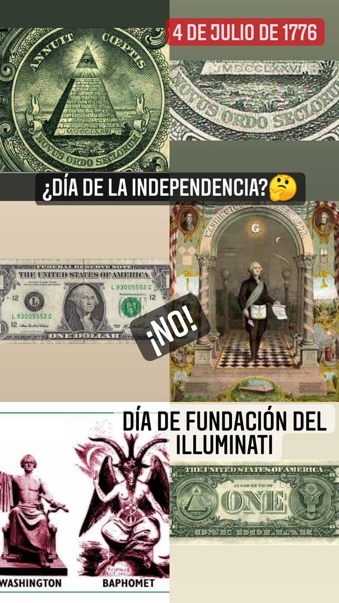 BeamonteHoracio's tweet photo. #IndependenceDay2021 #independencedayUSA #IndependenceDay #diadelaindependencia #mentira #illuminati #nuevoordenmundial #NewWorldOrder #realseal #Baphomet #georgewashington #Washington #mason #Freemasons #SATANIC #NotFromGod #unholy #NotToGod #NotForGod #masonic https://t.co/JFntLwbUJO