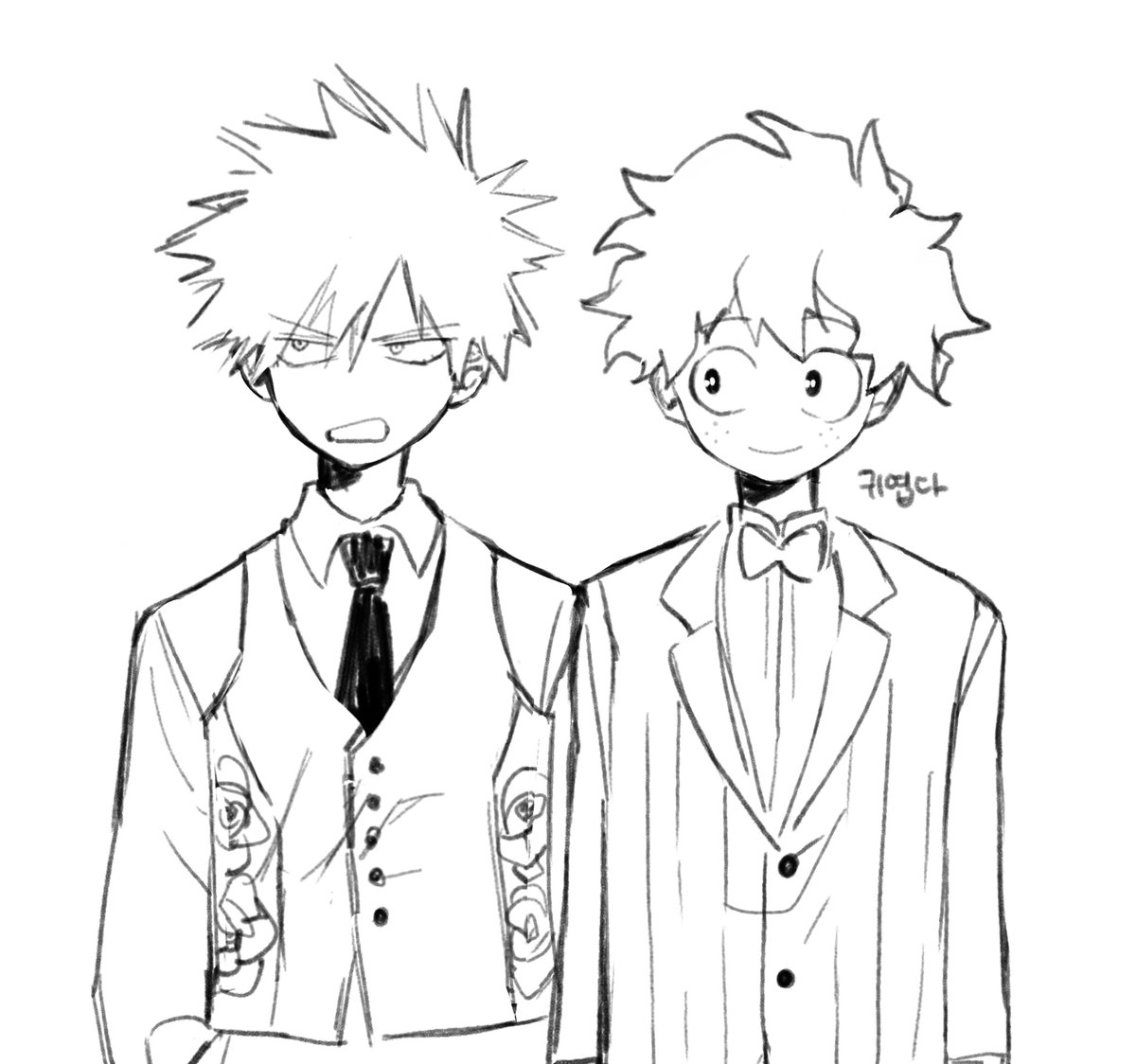 ramgge's tweet photo. #勝デク #bkdk 극장판보고 낙서한 캇데쿠.. 의상이 귀엽다 https://t.co/Re2tSdSQtR