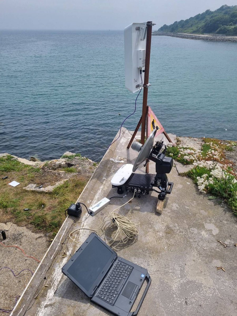 Navy_Innovation's tweet photo. Beautiful backdrop to #MarWorks trials as we attempt to establish communications with MADFOX during her transit from Portsmouth to Portland. Really stretching the MANET equipment to understand its strengths and weaknesses over approx. 70Km. 

#MarWorks
#AAF4.0
#NAVYDIGITAL https://t.co/FLBcIJUCI9