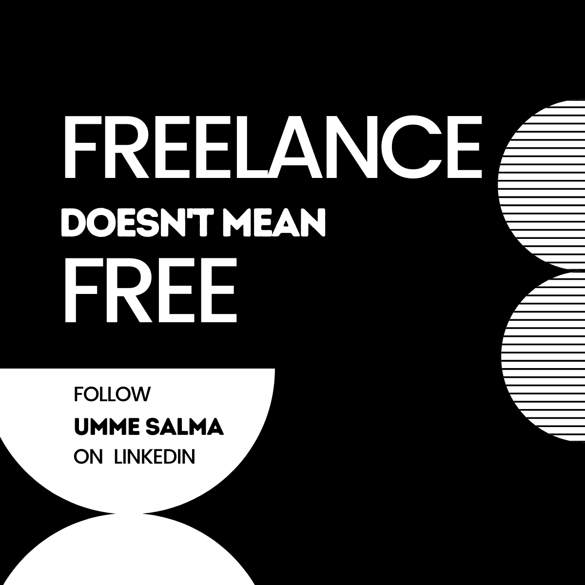 ProUmme's tweet photo. Anyone that can offer a good service is important. It doesn't matter if they have a full-time job, an intern, or even a person who doesn't have a job.

Everyone can offer a service. #freelancing #job #linkedinmarketing https://t.co/X5S9s3APmp