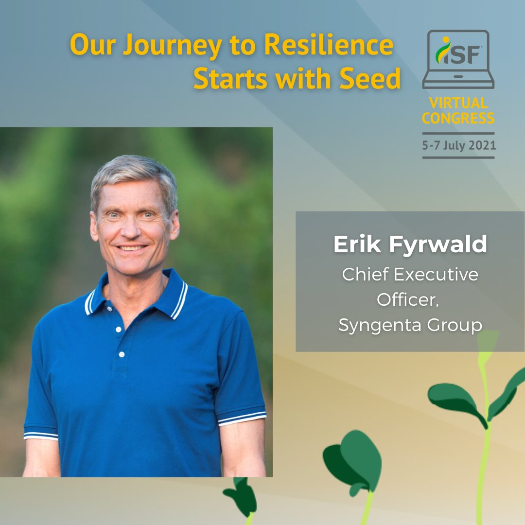 Syngenta's tweet image. In preparation for the UN Food Systems Summit 2021, tomorrow at #ISFVirtual2021 #SyngentaGroup CEO Erik Fyrwald will join a panel discussion on agriculture&apos;s contribution to the UN&apos;s SDGs &amp;amp; the many roles that seeds play in resilient #foodsystems. bit.ly/367OYRR