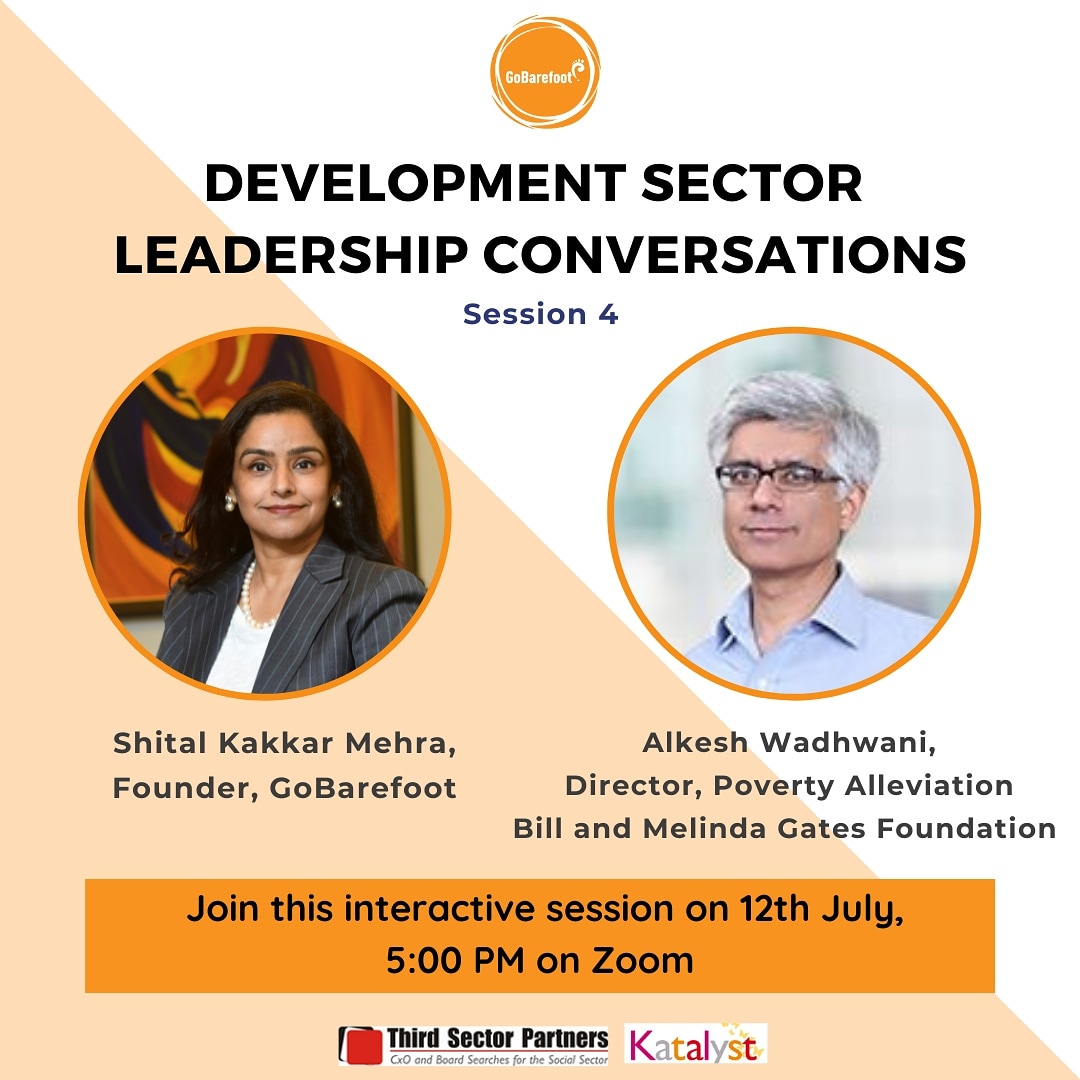 Join us for this amazing live session on 12th July, 5:00 pm. Register now: bit.ly/LeadershipSeri… @wadhwani_alkesh @ShitalKMehra @gatesfoundation @gobarefoot_co @HCFTS01