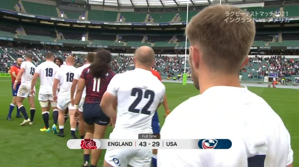 تويتر Planetsurf على تويتر テストマッチ 試合終了 イングランド 43 29 アメリカ T Co Pmfafgtrka