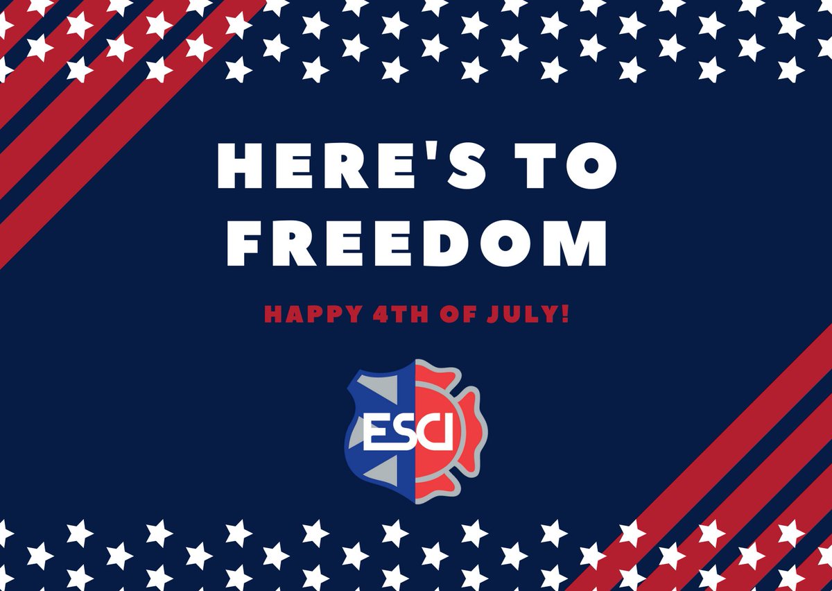EmerSvcsConsult's tweet photo. Happy Independence Day from all of us at ESCI! https://t.co/rbTNMqQ3ib