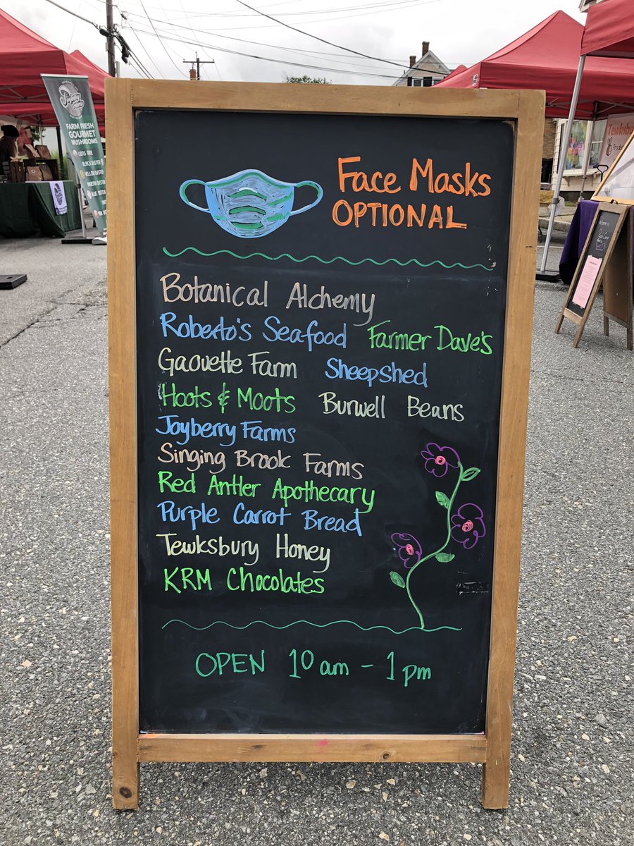 The sun might be hiding today, but the farmers market is full of smiles! Come on down and get your goodies we are here until 1 PM