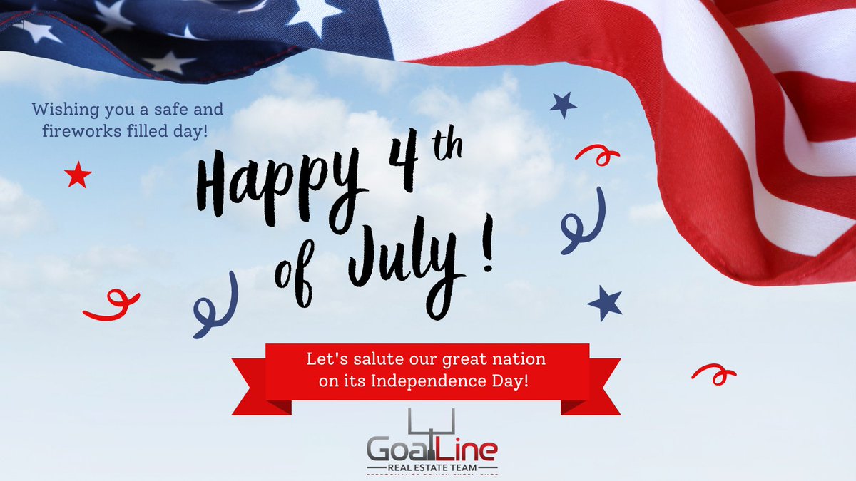 GoalLineRE's tweet image. Happy Independence Day to your and your family! Wishing you a safe and fun July 4th!

#4thofJuly #july4th #4thofjuly2021 #4thofjulyweekend #dfwrealestate #goallinerealestate #bethbrake