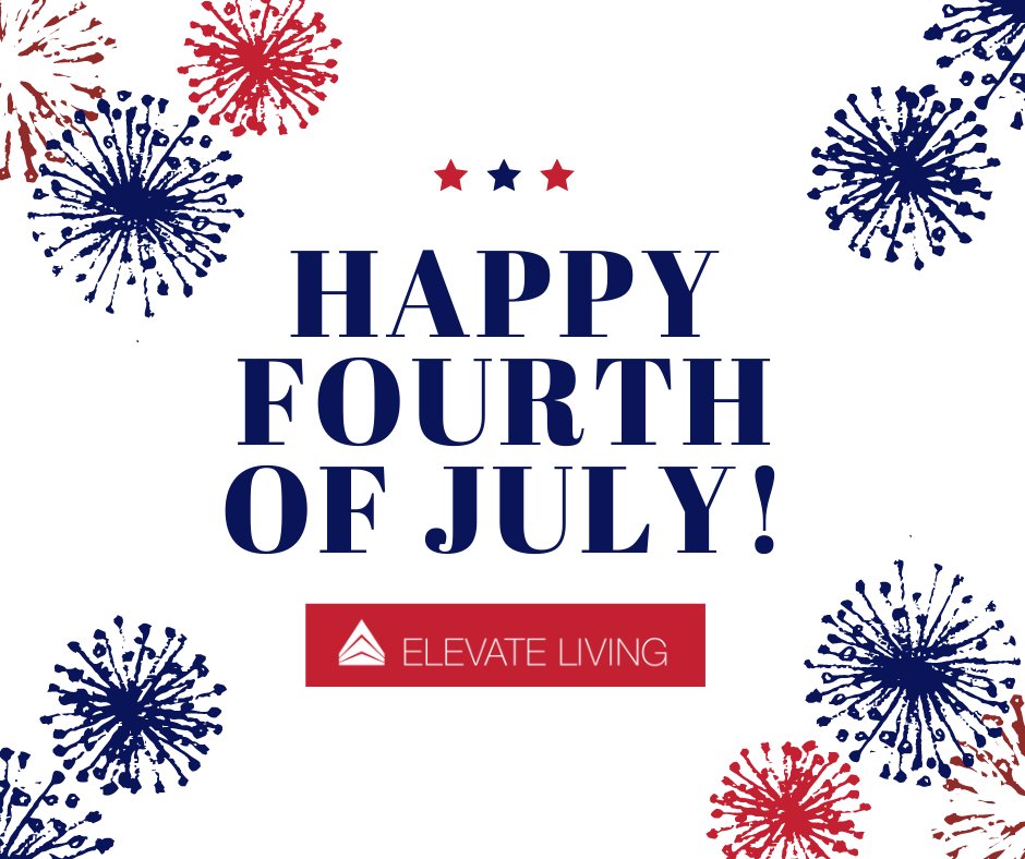 ElevateLiving's tweet photo. Happy 4th of July to all of you! 🎆 https://t.co/NlwIKR52tO