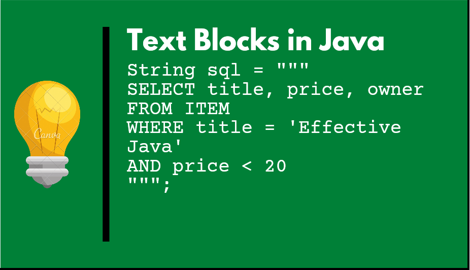 Payara_Fish's tweet image. 4 Examples of Text Blocks in @Java
@javinpaul has had his attention caught by some new features from #Java12 & #Java13 & is looking at these one by one - the first one being text blocks! Read here:
hubs.ly/H0Rqc4D0
#SQL #mySQL #javafeatures