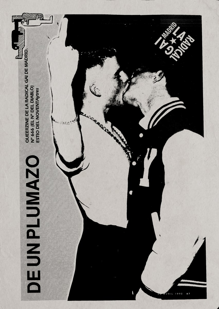 heretikradikal's tweet photo. Ya sea el VIH, ya sea la homofobia fascista, todo contra lo que luchamos coincide en hacernos desaparecer del espacio público, del mundo vivo, . . . Aquí estamos otra vez. Seguimos vivos y coleando. Seguimos dando por el culo.

—La #RadicalGai, 1995 
*img 1990 #DeUnPlumazo No 666 https://t.co/h3KEFUqskj