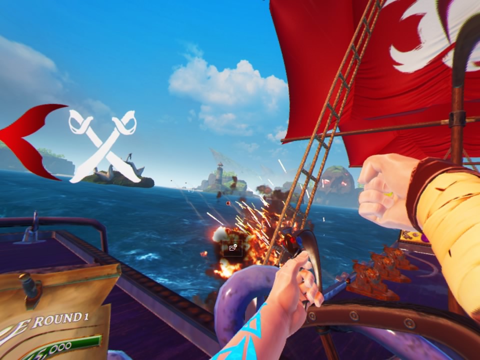 ChrisHarte7's tweet photo. #PS5Share, #Battlewake had to ride the seas with my own pirate ship in VR today!!! Blasting my own fireworks at sea today!! https://t.co/GSuCfXL136