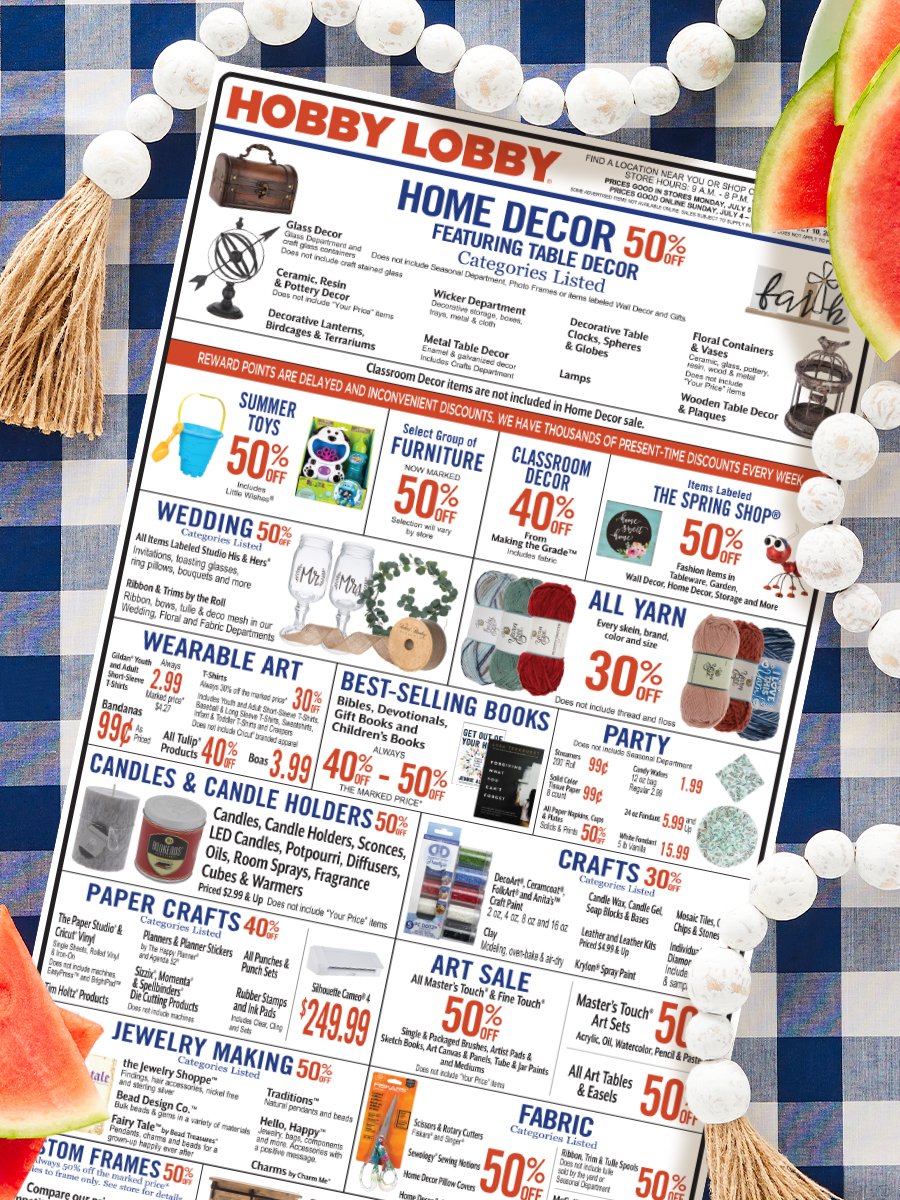 Official Hobby Lobby on Twitter "Light up your week with discounts on