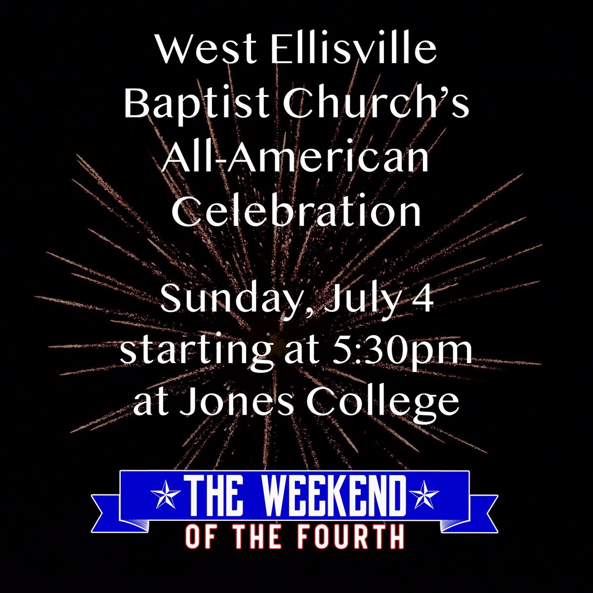 More local fireworks tonight.  #TheWeekendOfThe4th