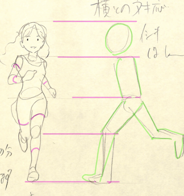 【横の対応を意識する】
※21年6月基礎コース【走りポーズ】添削結果より 