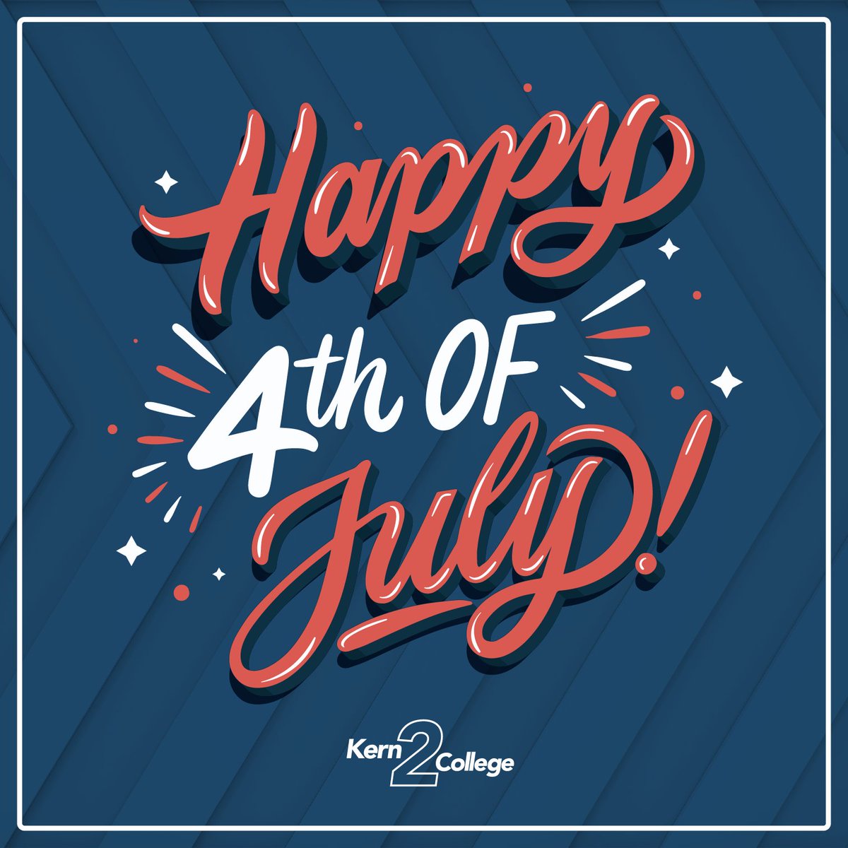 kern2college's tweet photo. Happy 4th of July! We hope you have a wonderful independence day.

¡Feliz 4 de julio! Esperamos que tengas un maravilloso día de la independencia. https://t.co/dqzscBjfXc