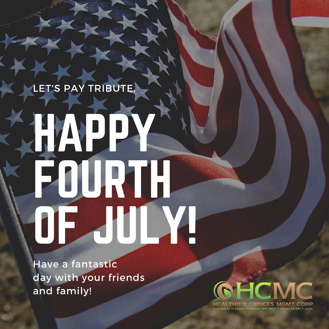 healthiercmc's tweet image. $HCMC wishes you and your family a #Happy4th 🇺🇸