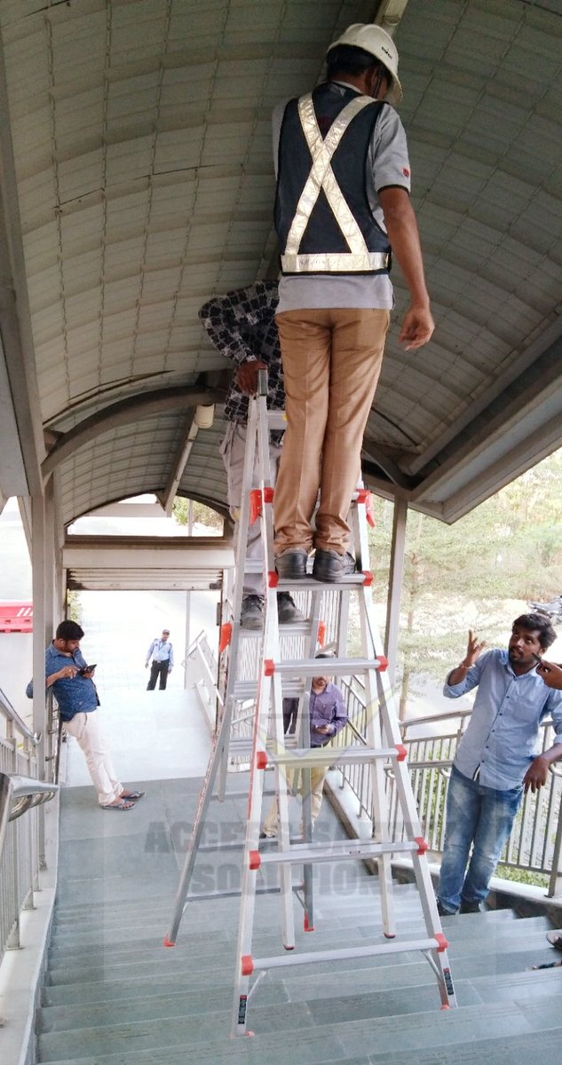 vaccess_safety's tweet photo. Successfully Erected Our #Customized Aluminium Stairway Velocity Ladder #MetroRail #HyderabadSite...
#VAccess Offers Safe & Efficient Solutions ...
Velocity Ladder as multiple uses of #A-frameLadder, #ExtensionLadder, #StaircaseLadder, 90-degree Ladder, or as a Scaffold System. https://t.co/Ii6tyryVBa