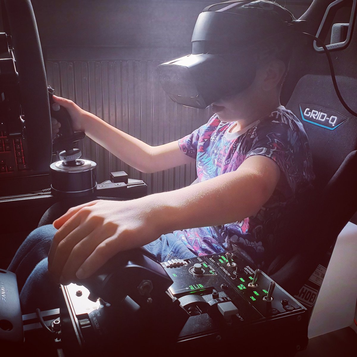 srsimracing's tweet photo. Making a VR Pilot out of my 8yo boy. Needless to say, he loves it! ✈
#VR #VirtualReality #VRflight #Oculus #OculusRiftS #FlightSim https://t.co/GBnFGXgzKF