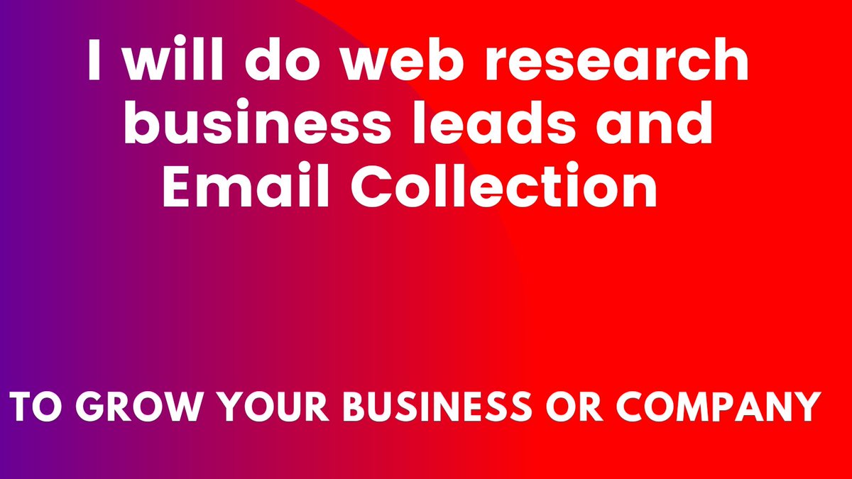 fiverr.com/s2/16f0474a90
#leadgeneration #webresearch #dataentry #emailcollection #b2bleads #businessleads #emaillists #datacollection #datascraping #webscraping #yellowpagesscraping #YellowPages #linkedinleads #datamining #digitalmarketing #emailmarketing #productuploads #emails