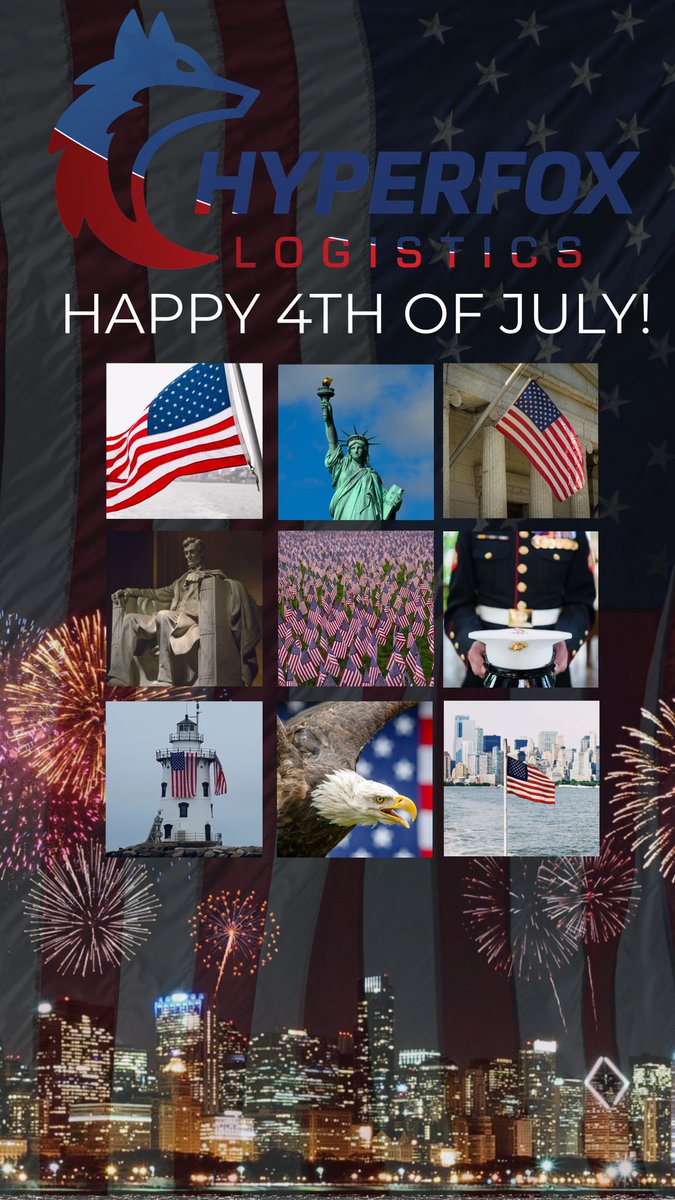 LogisticsHyper's tweet photo. Happy 4th of July from the Hyperfox team! #4thofJuly #logistics #alwaysmoving #foxontherun https://t.co/ou0ZSdU80z
