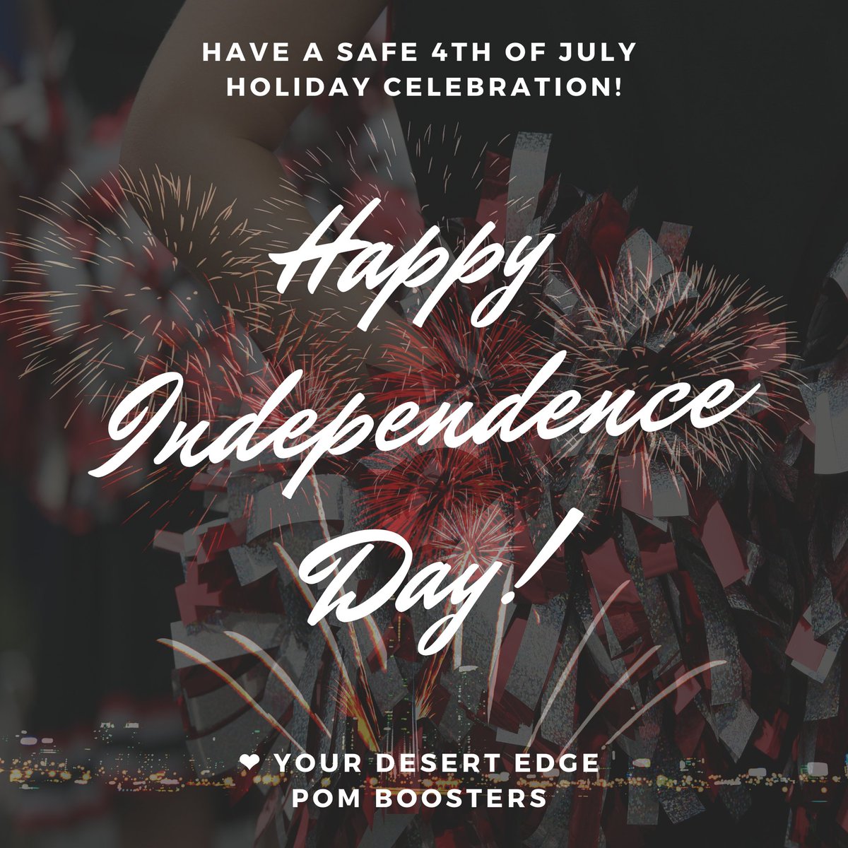🎆 Happy Independence Day from your DEHS Pom Boosters! 🎆
.
.
.
.
.
.
#GoodyearAZ #AZDancers #DEHS #ScorpionNation #DesertEdgeHighSchool #DesertEdgeHS #DEHSPommies