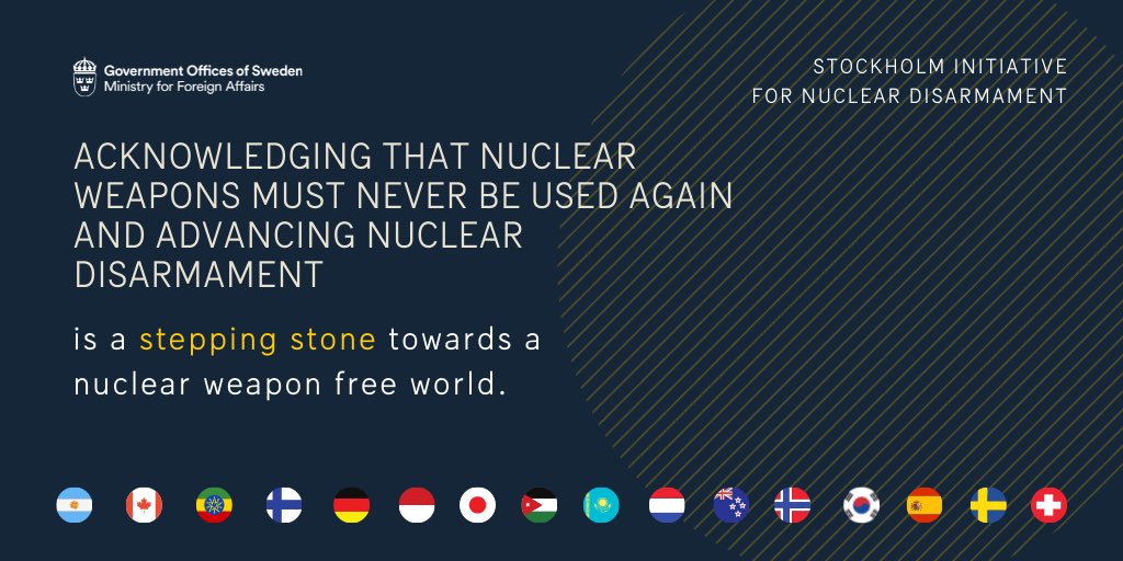 Political leadership and an ambitious and realistic implementation agenda – these are 2 essential stepping stones on the path to nuclear disarmament. Read more on the proposals of the #StockholmInitiative here: government.se/government-pol…