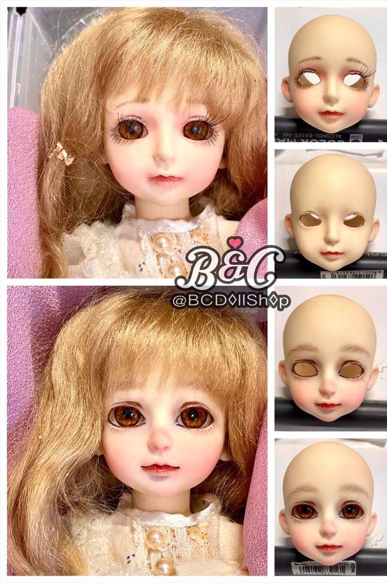 bcdollshop's tweet photo. 新/やり直すBJDのメイク🎨の委託も受けっておりますので、ご興味のある方はぜひご連絡ください。

#bcdollshop https://t.co/ZI8TwotvKA