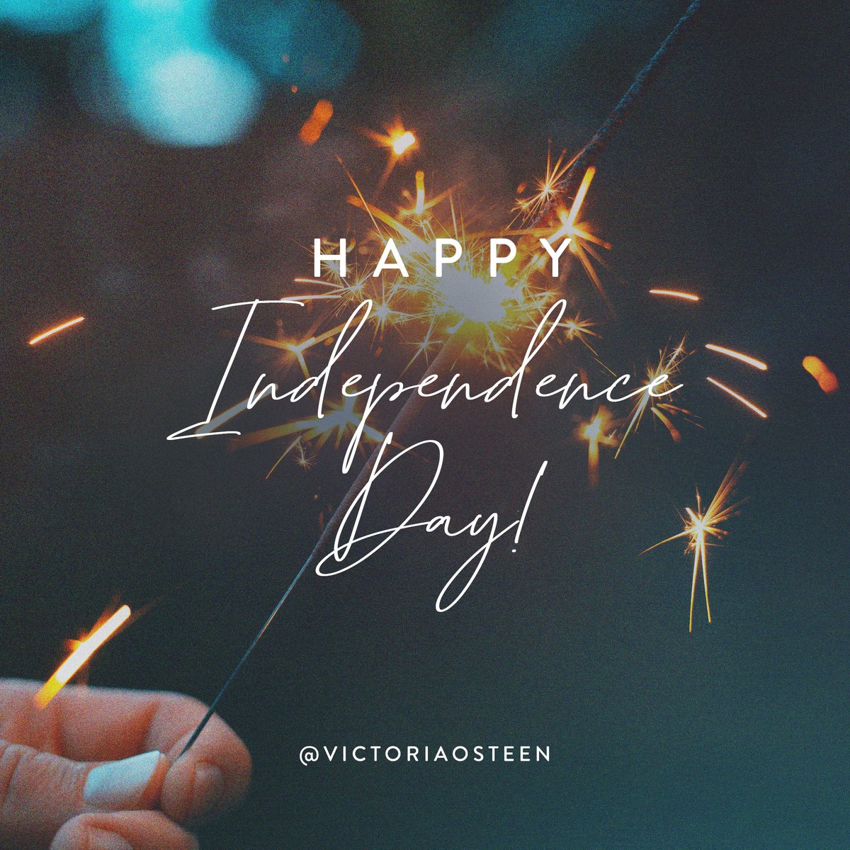VictoriaOsteen's tweet photo. Happy Independence Day! May God bless the United States of America. There are no blessings that compare with the blessings of Almighty God. "Blessed is the Nation whose God is the Lord…" Psalm 33:12 https://t.co/aM7PCtLUBA