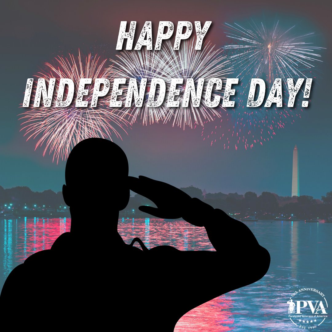 PVA1946's tweet photo. Happy 4th of July! Today we celebrate America and honor the Veterans who have protected our freedoms. #July4th #HonoringVeterans https://t.co/q9cMgLiOgL